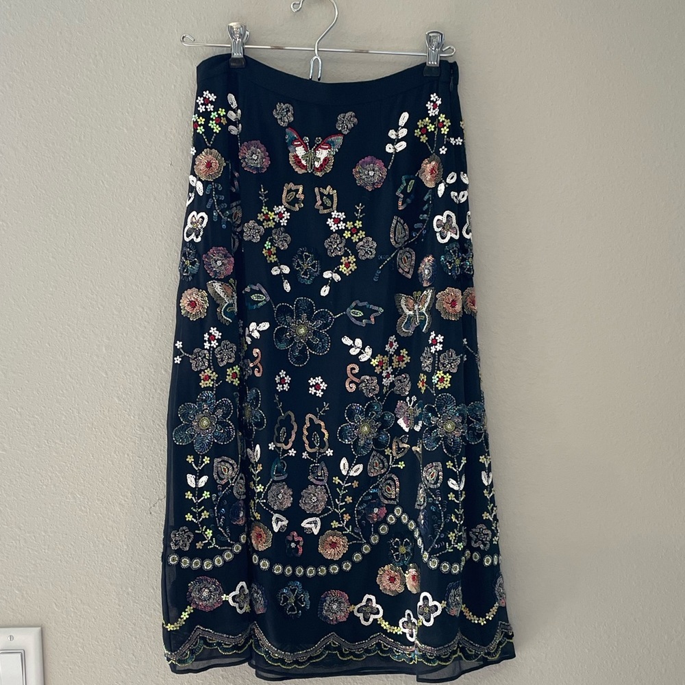 Needle and Thread beaded and sequin skirt.